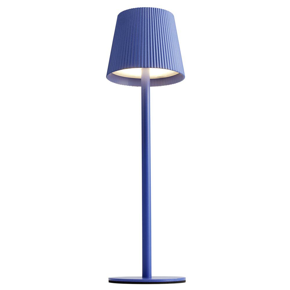 Lampe de table Talli LED tactile 120lm variable USB métal et plastique bleu Ø10,5xH36cm