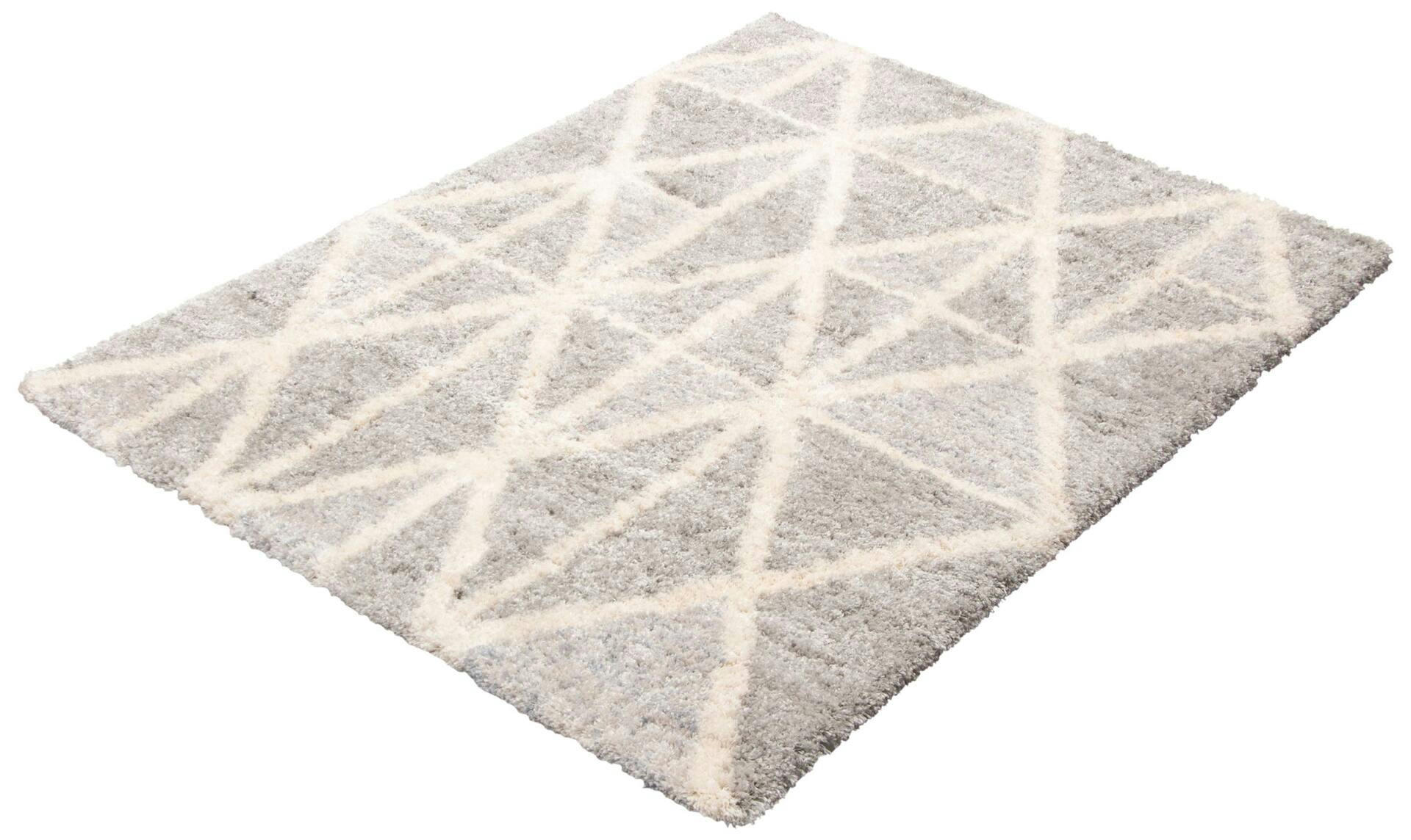 Lova Rectangular Geometric Patterned Polypropylene Shag  Indoor Area Rug, 7.10-ft x 10.2-ft