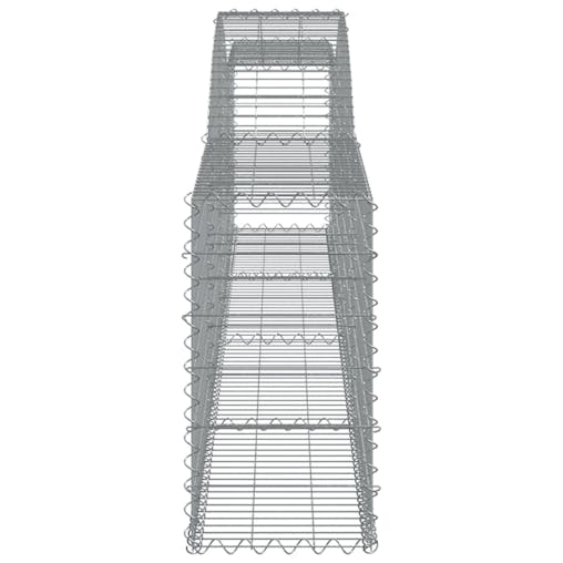 NNEVL Arched Gabion Baskets 3 pcs 400x30x60/80 cm Galvanised Iron