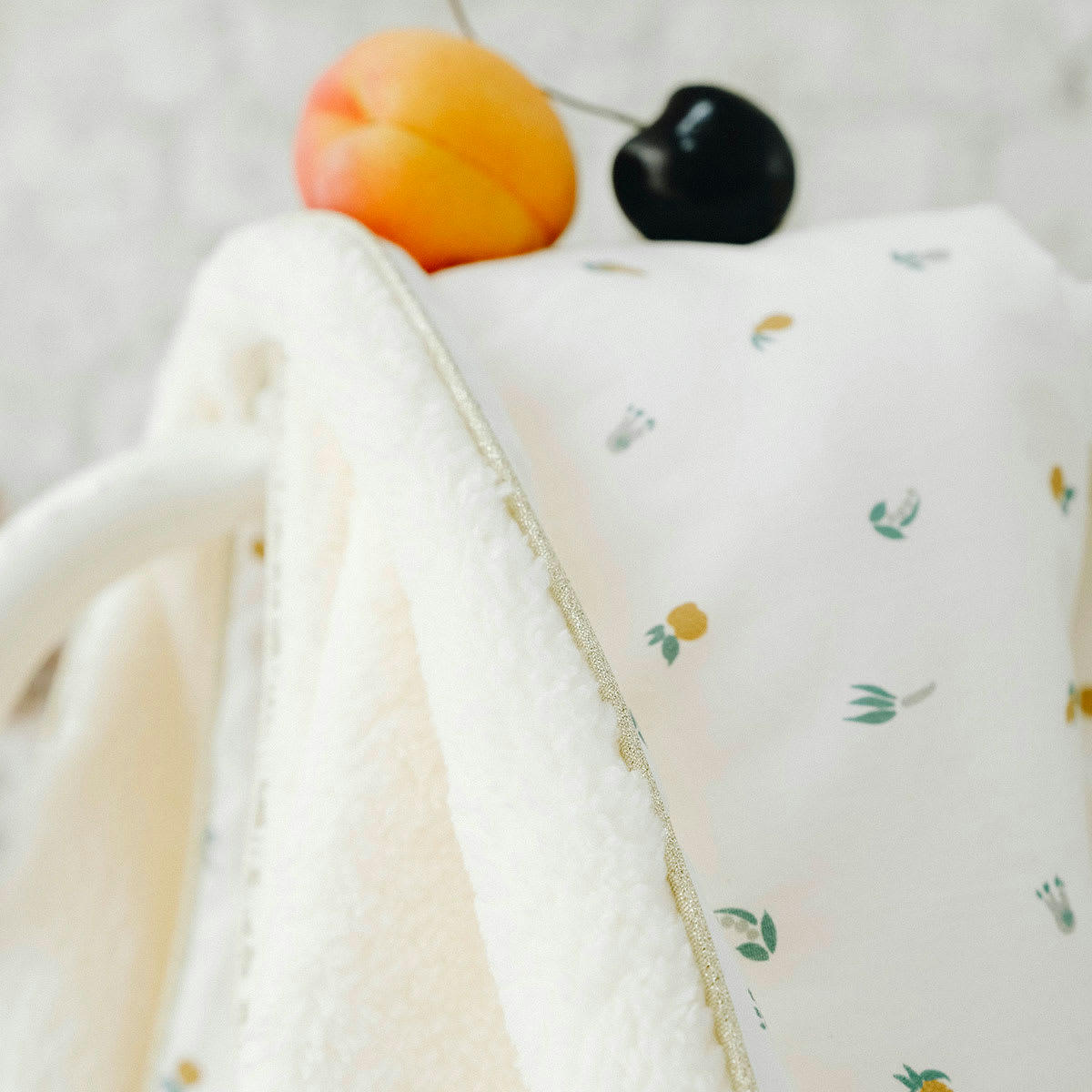 - Couverture bébé polaire & coton bio Plein Air (75x90 cm)