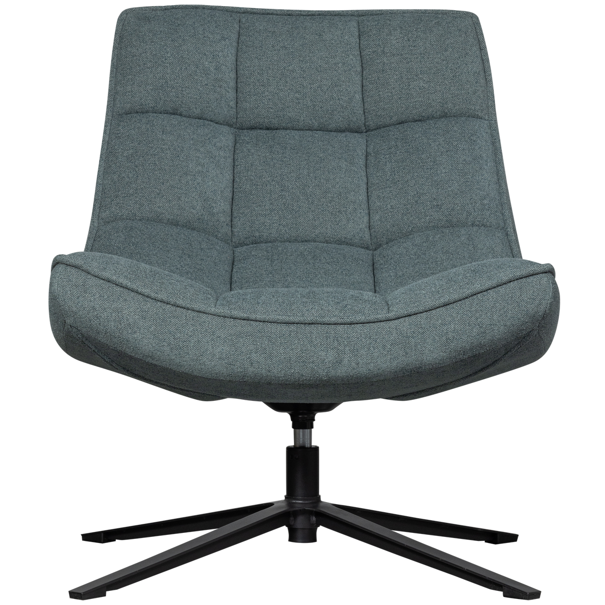 WOOOD draaibare fauteuil Maudi - Polyester - Blue Stone - 84x74x86