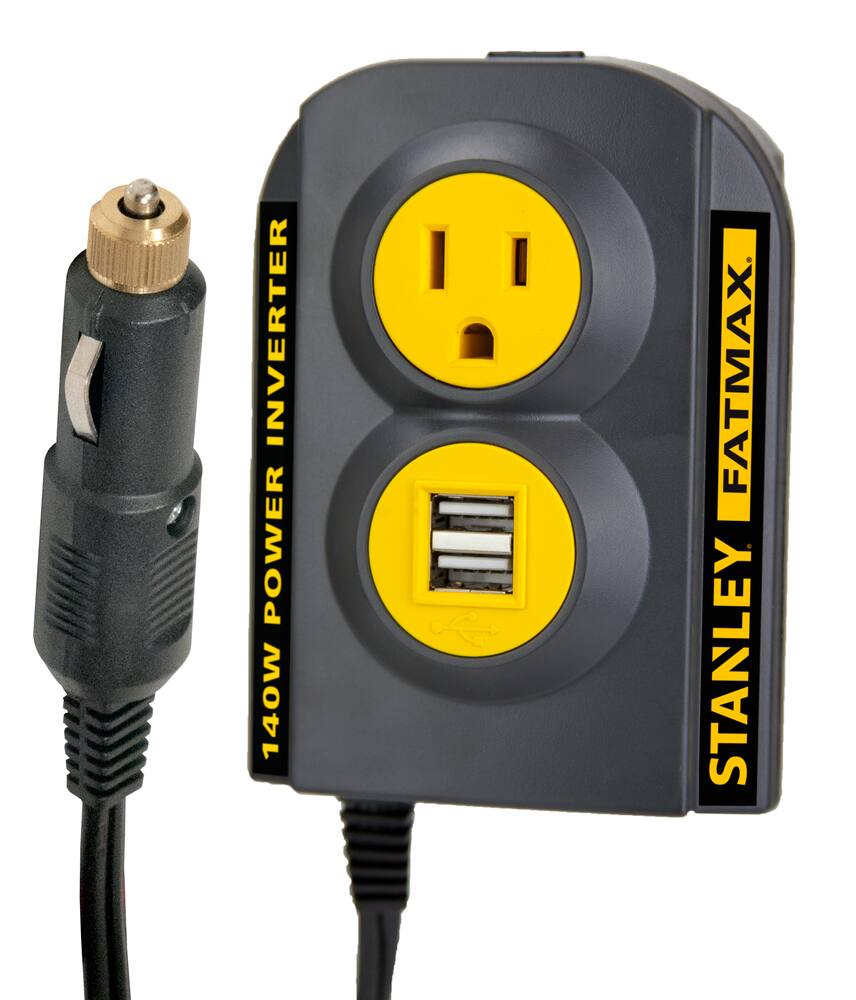 Stanley 140 Watt Power Inverter with AC & USB Chargers