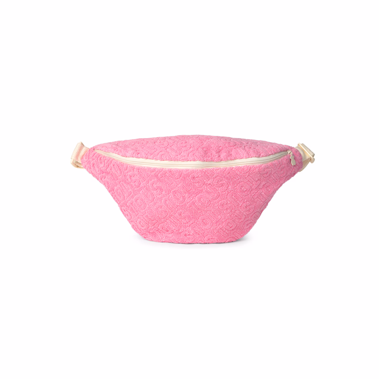 Riñonera de rizo Logo rosa