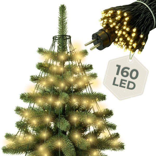 Kurtyna Świetlna Lampki Na Choinkę 160 lampek LED 8 Pasm
