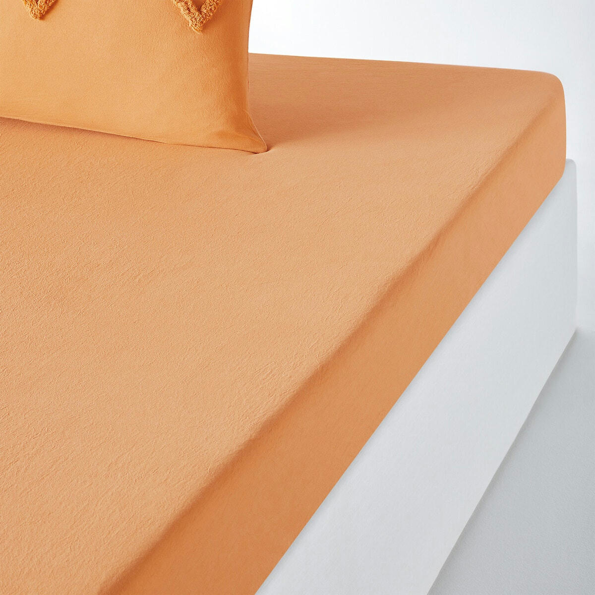 Drap housse en coton pour matelas épais, Assa ocre