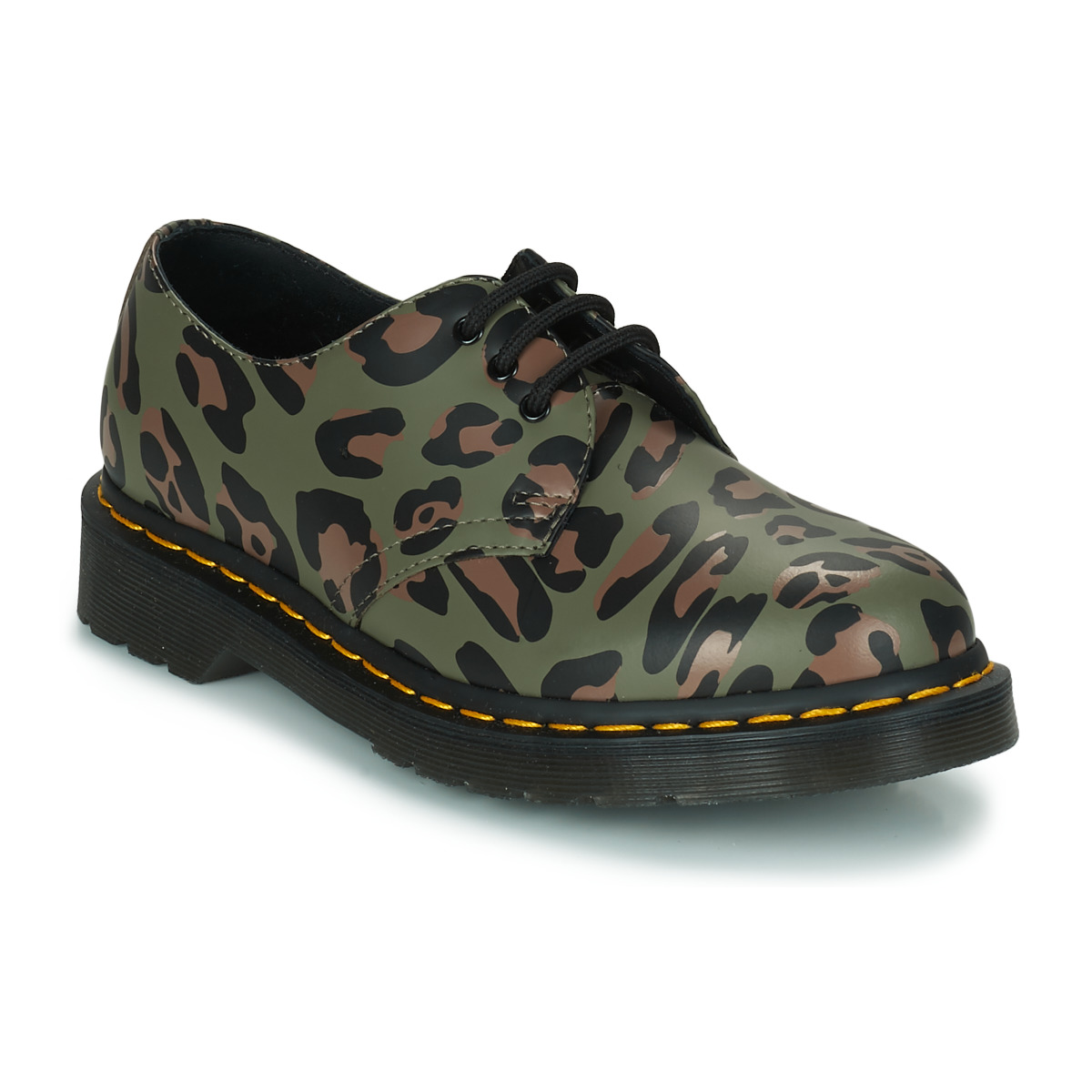 Dr. Martens - 1461 Smooth Distorted Leopard - Kaki