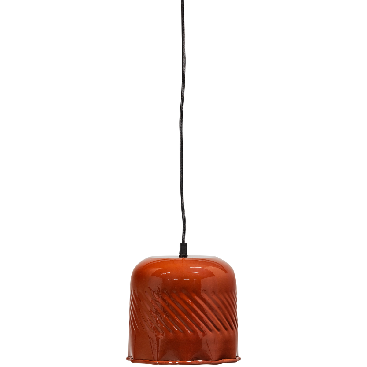 WOOOD hanglamp Arleso - Metaal - Oranje/Bruin - 18x17x17