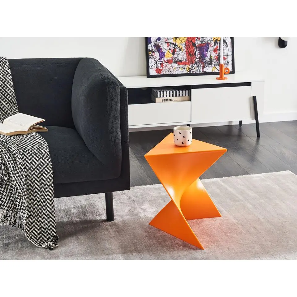 PECOS - Bijzettafel - Oranje - Synthetisch materiaal