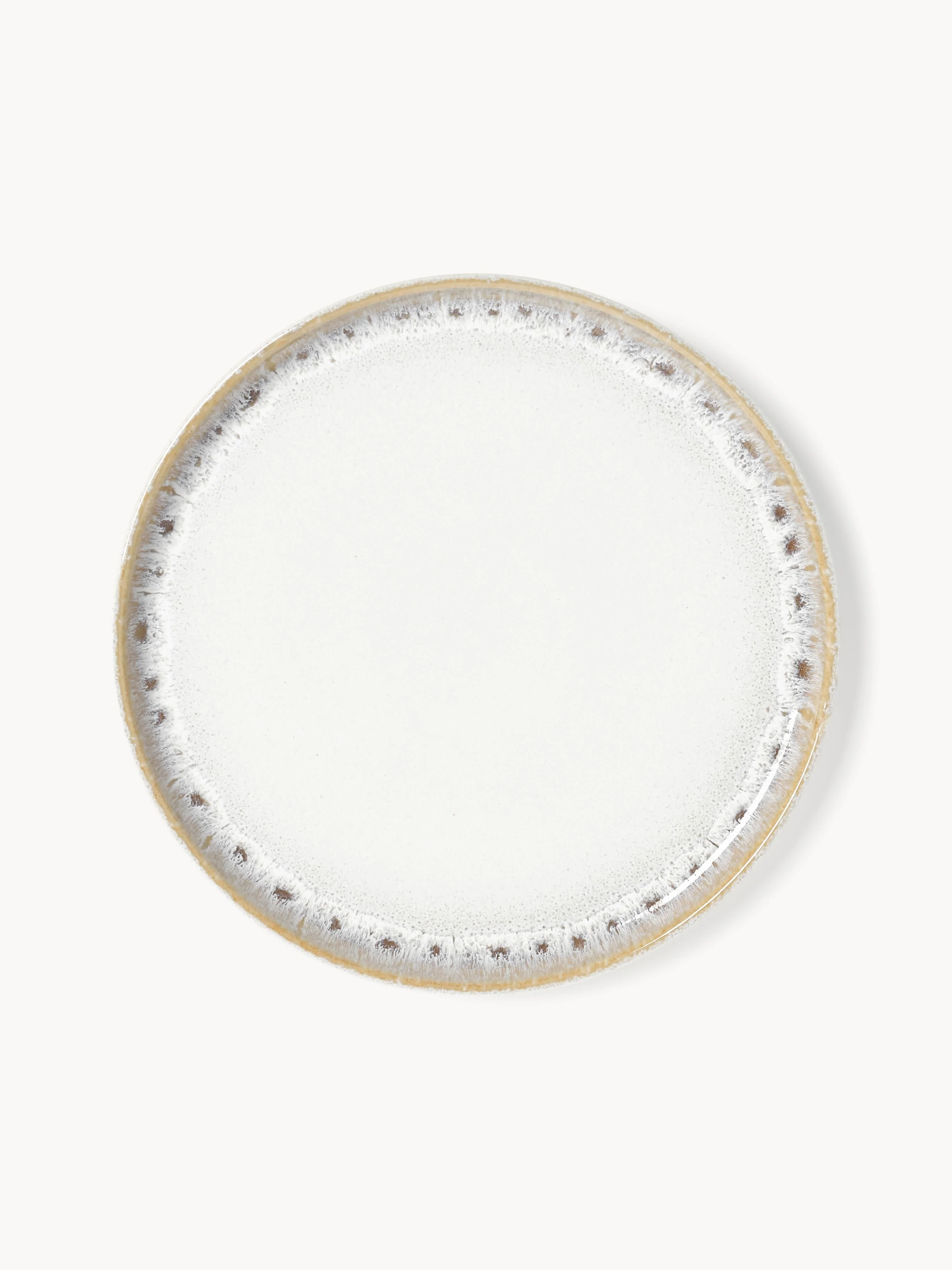 Handgemachte Frühstücksteller Danza mit reaktiver Glasur, 4er-Set