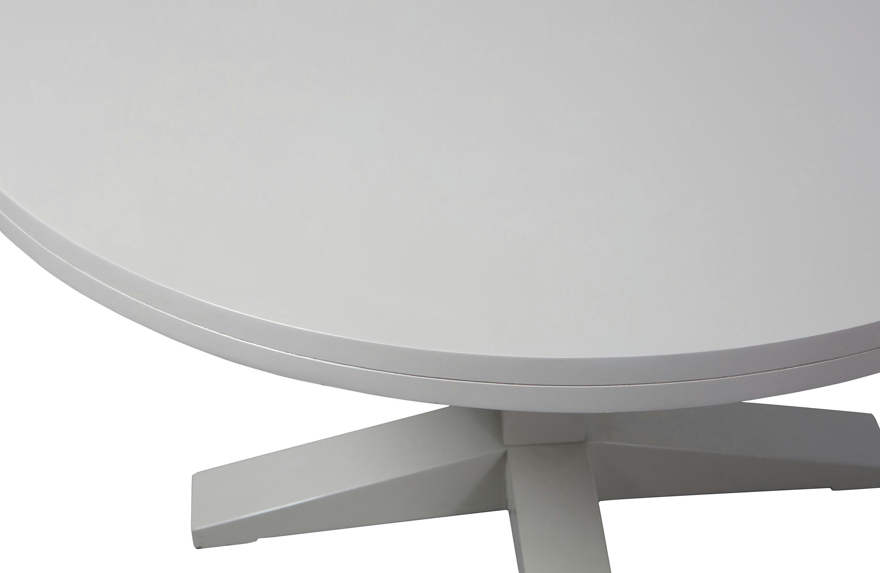 DECK - Table ronde en bois de manguier blanc