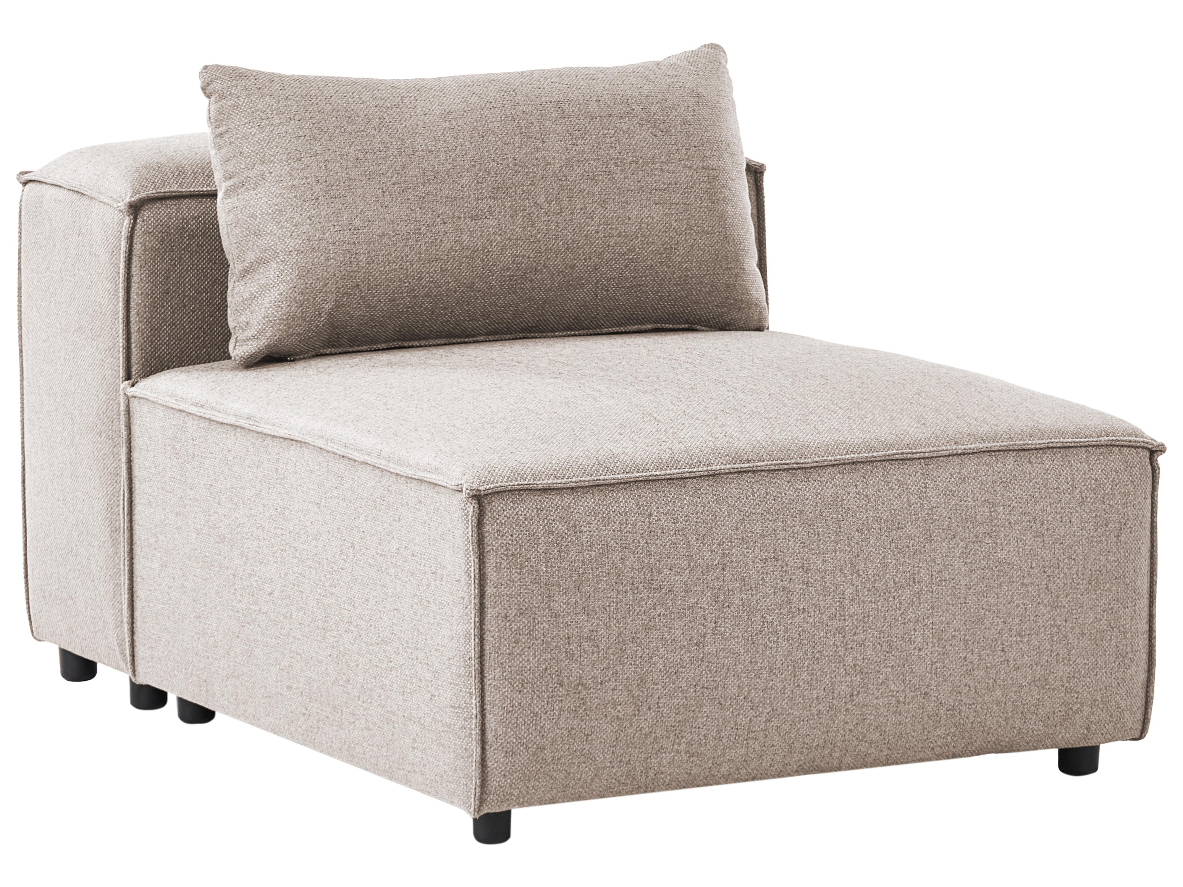 1-Seat Section BRANDE Fabric Light Brown