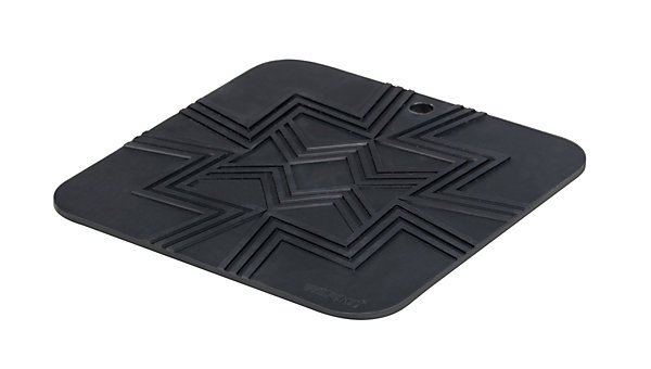 Dessous de plat carré en silicone noir Wesi