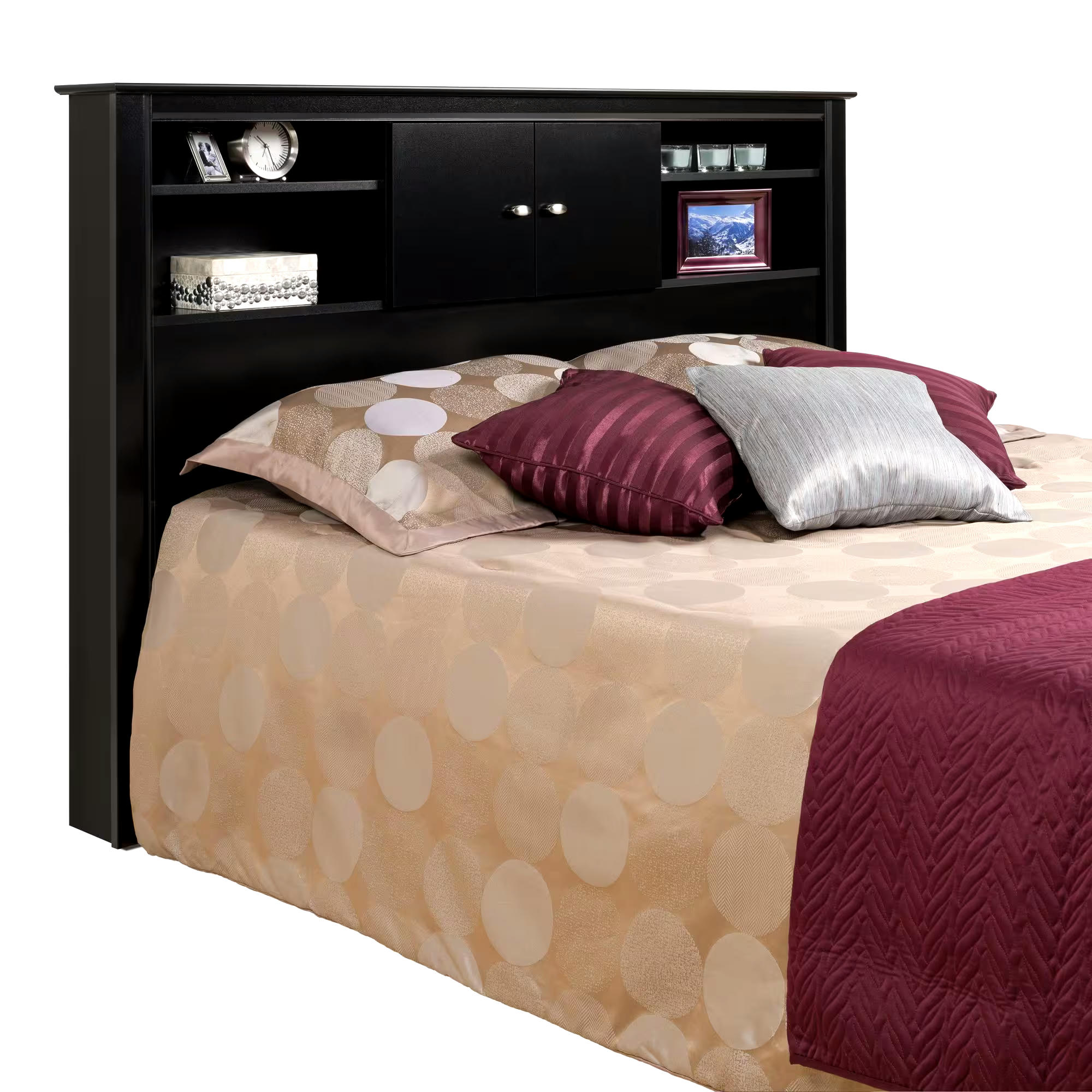 Prepac Kallisto Bookcase Headboard with Doors