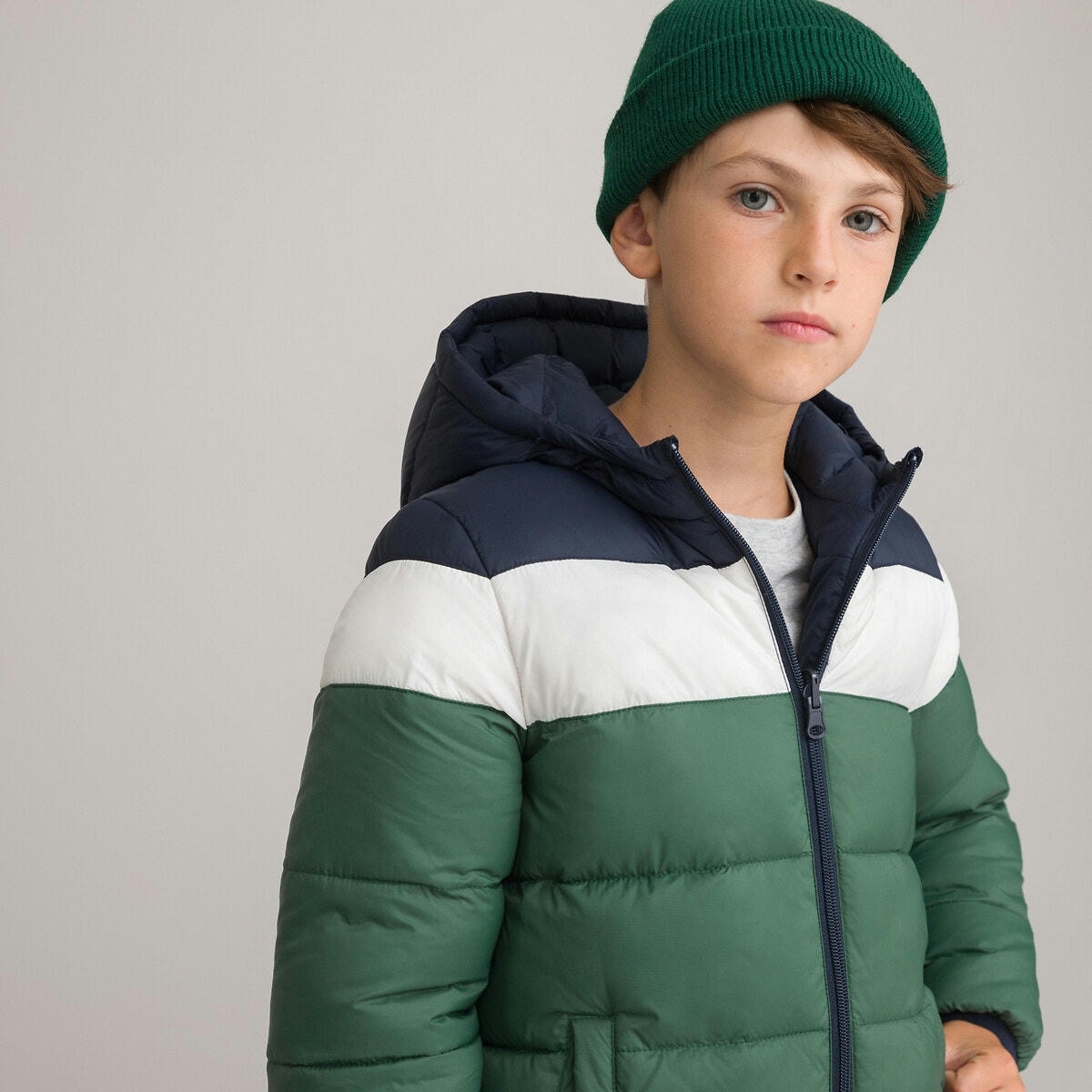 Doudoune Signature chaude à capuche réversible