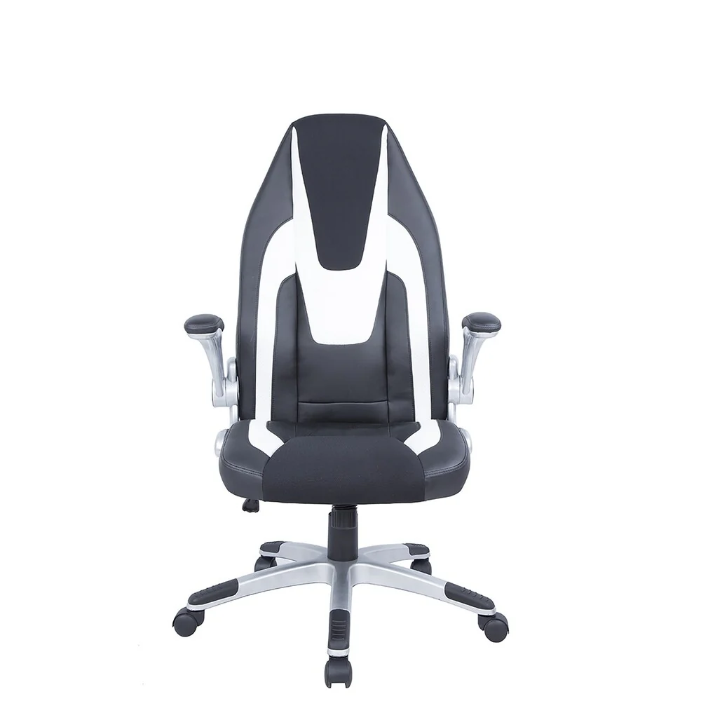Somette Black and White 2-Tone Adjustable Computer Chair