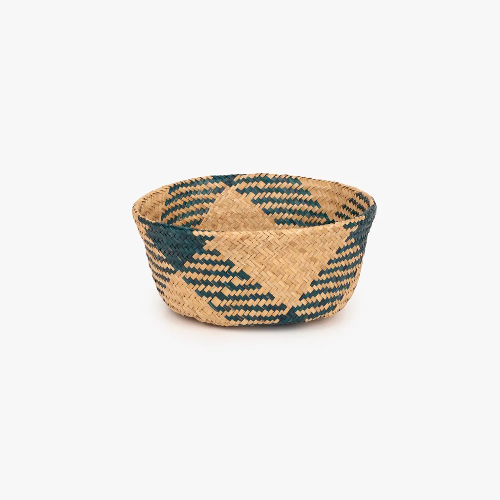 Cesto Seagrass Azul Escuro Pequeno BASSAC