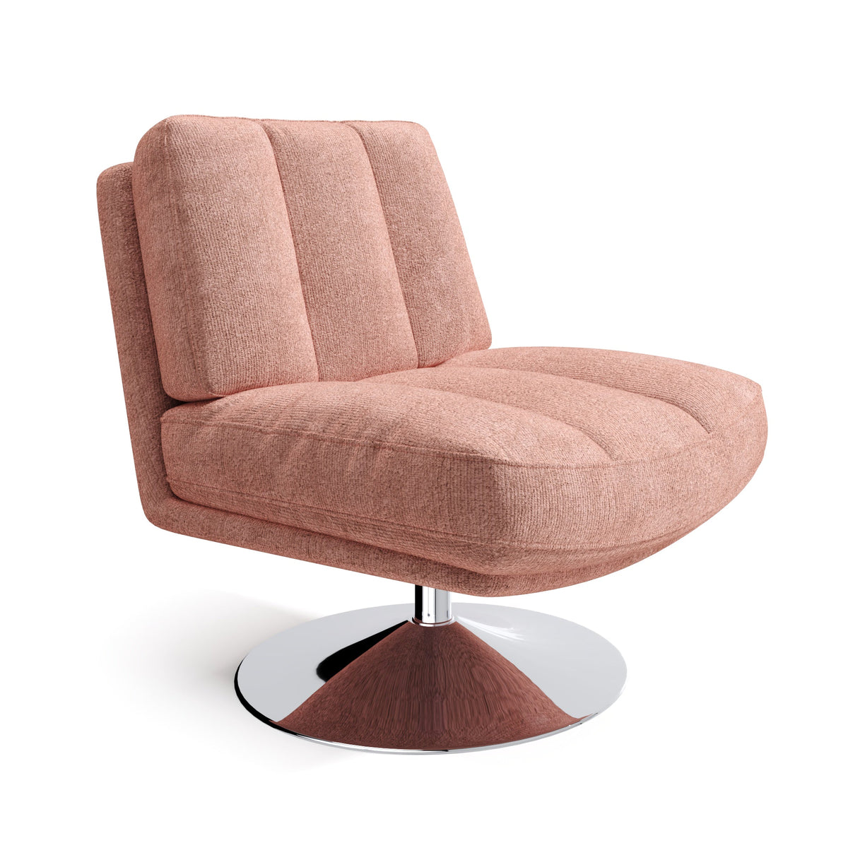 Sia Home - Fauteuil TIMELESS - Fluweel met structuur - Vintage roze - 60.5 CENTIMETERScm