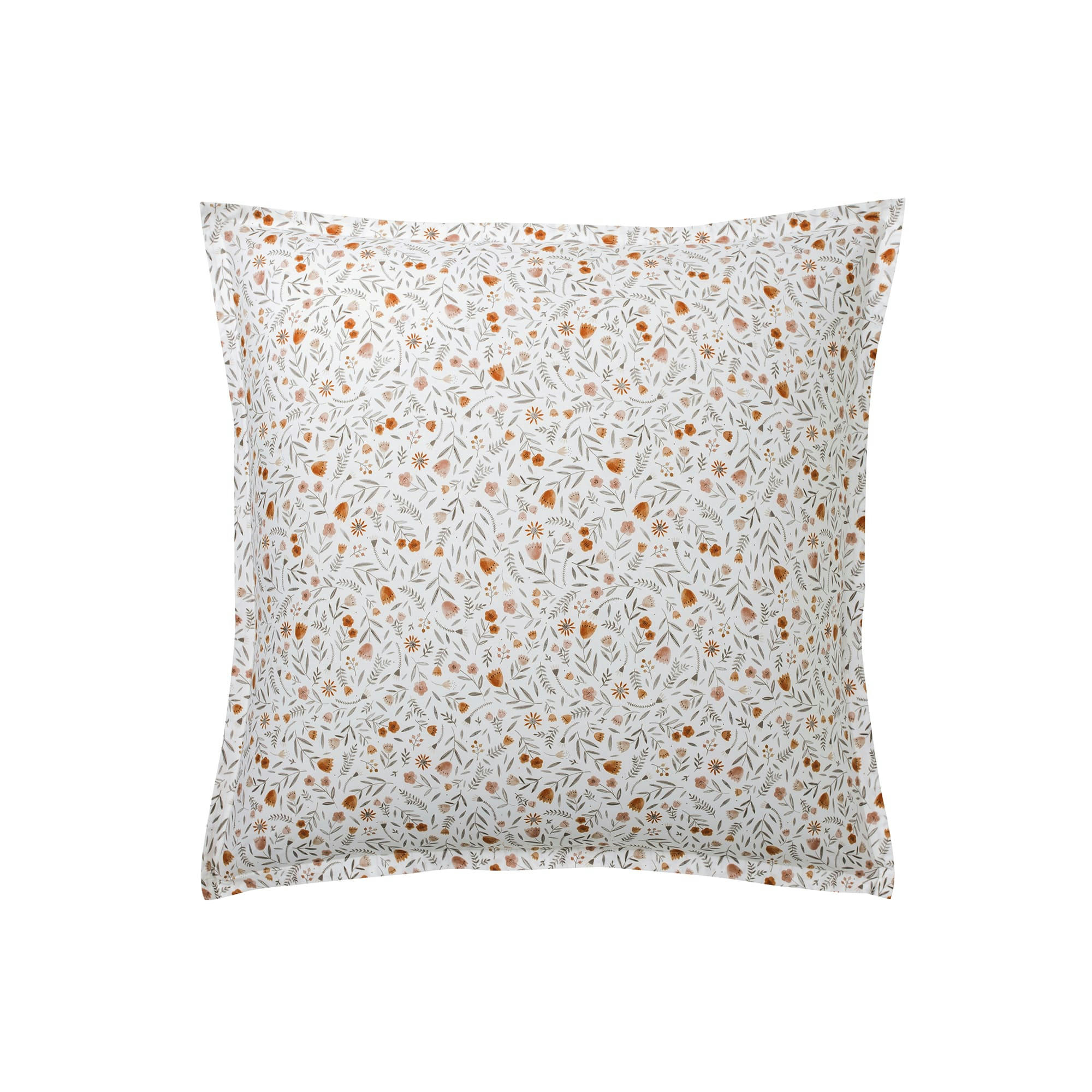 HONORÉ - Taie d'oreiller en coton orange 65x65