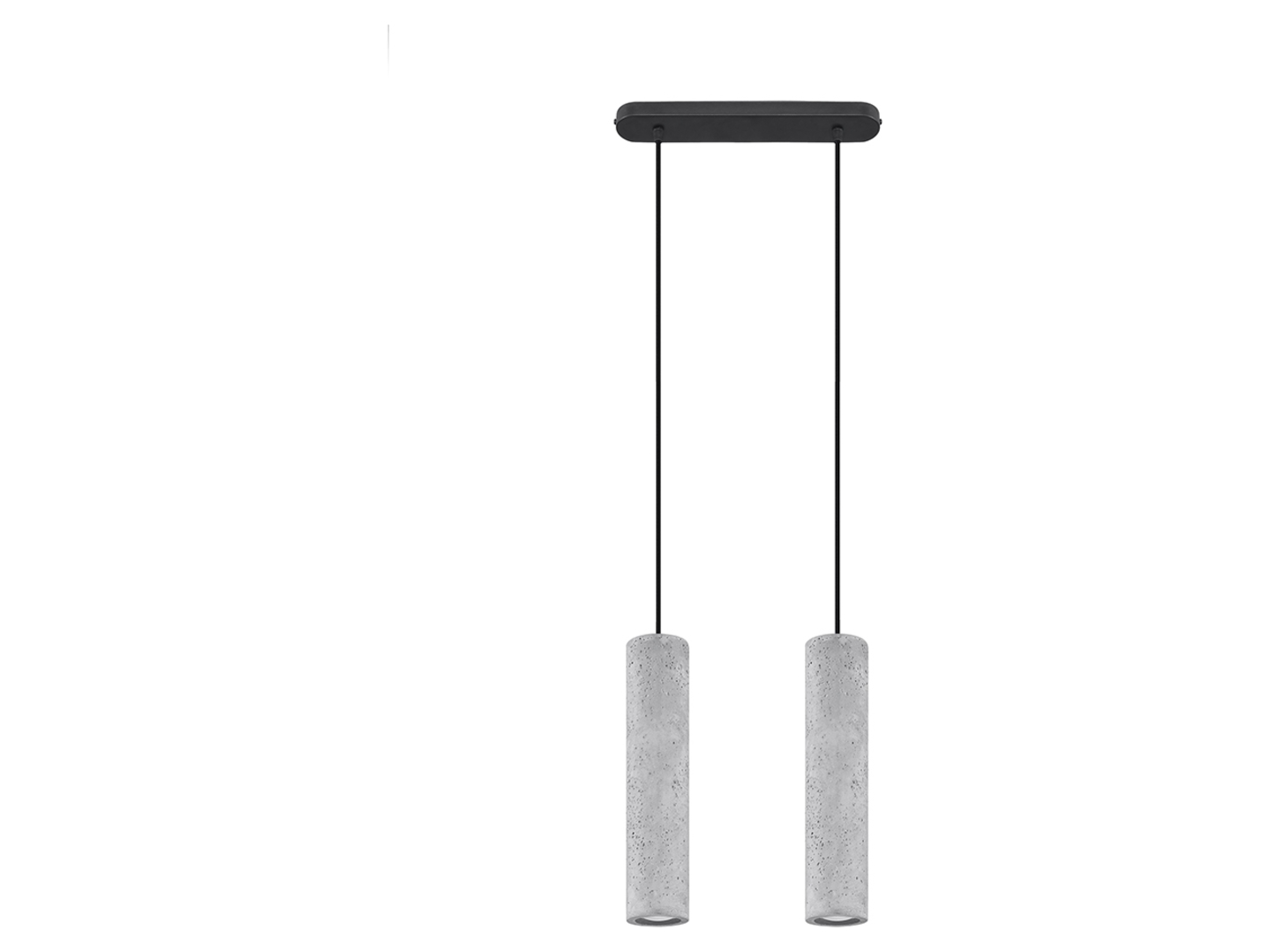 Lampa wisząca Luvo 2-punktowa betonowa szara