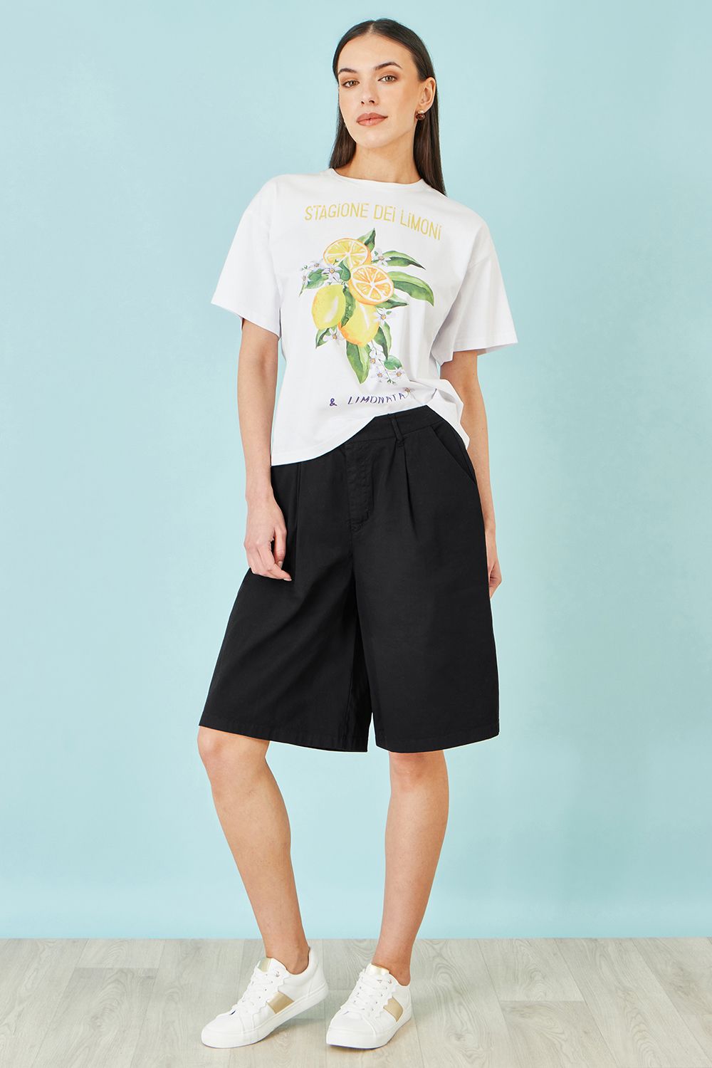 Yumi Cotton Bermuda Shorts