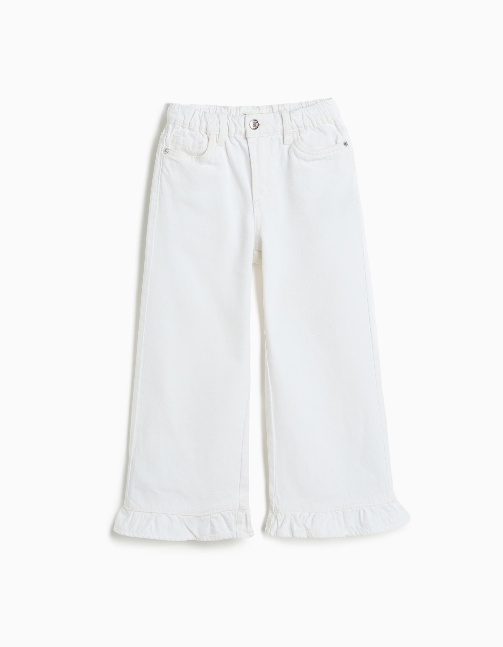 Calças de Ganga 'Culotte', Menina, Branco
