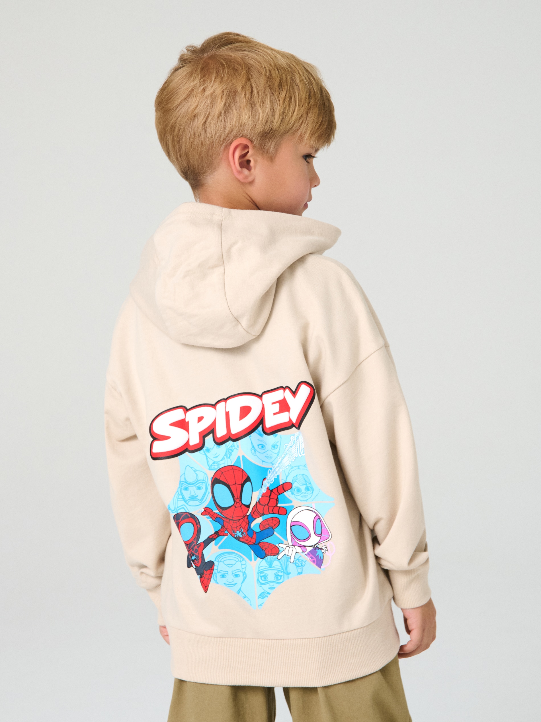 Bluza z kapturem z nadrukiem na plecach Spidey & His Amazing Friends