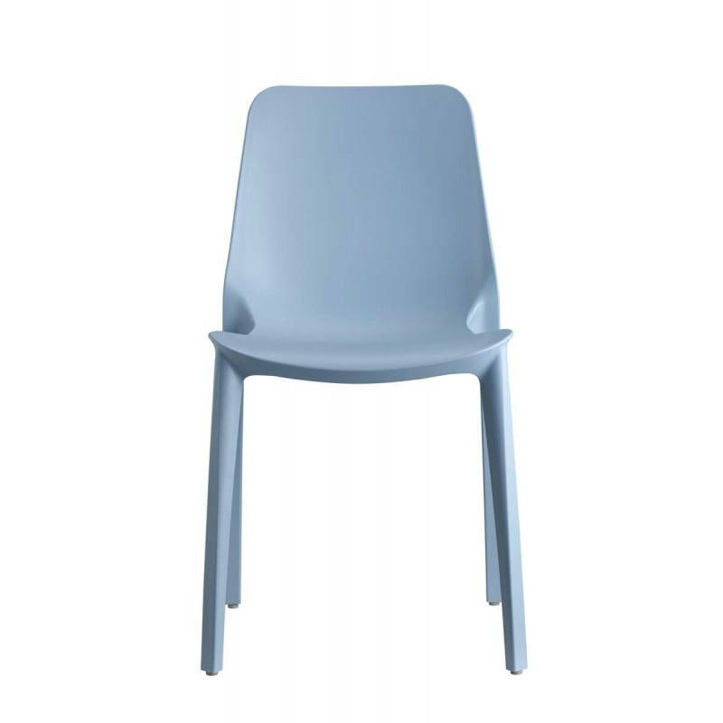 GINEVRA - Chaise design en plastique bleu