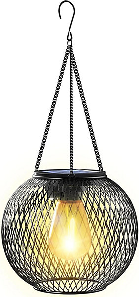 Lanterne Solaire Exterieur Jardin, Lampe Solaire 1 Lumière Solaire Exterieur Suspendues en Métal IP65 Lanterne Solaire