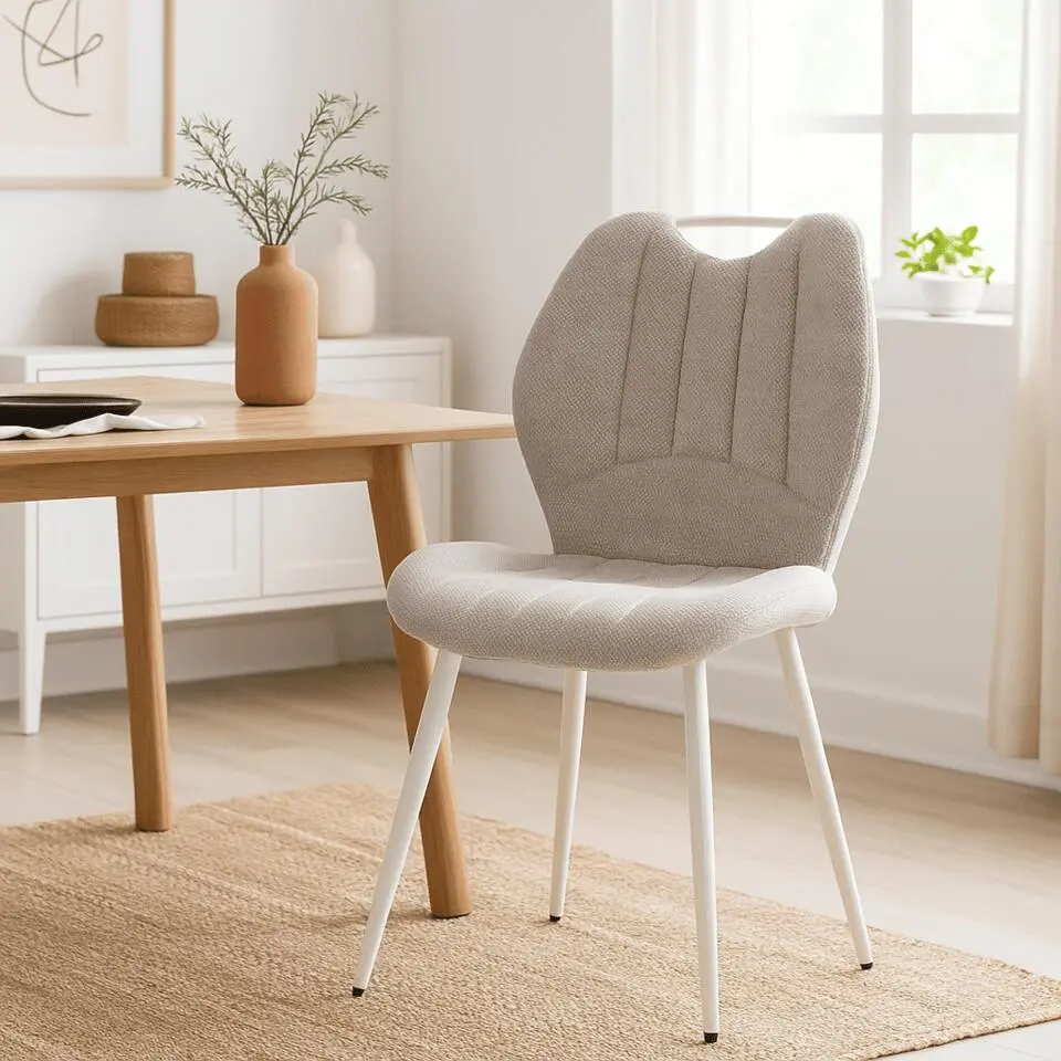 CALICOSY - Set van 4 stoelen in stof NOVA - 86x48x58 cm