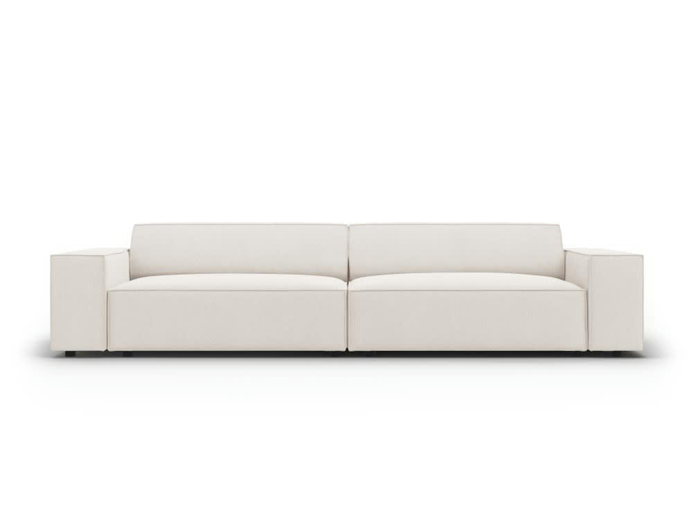 JODIE - Canapé 3 places en tissu structuré beige clair