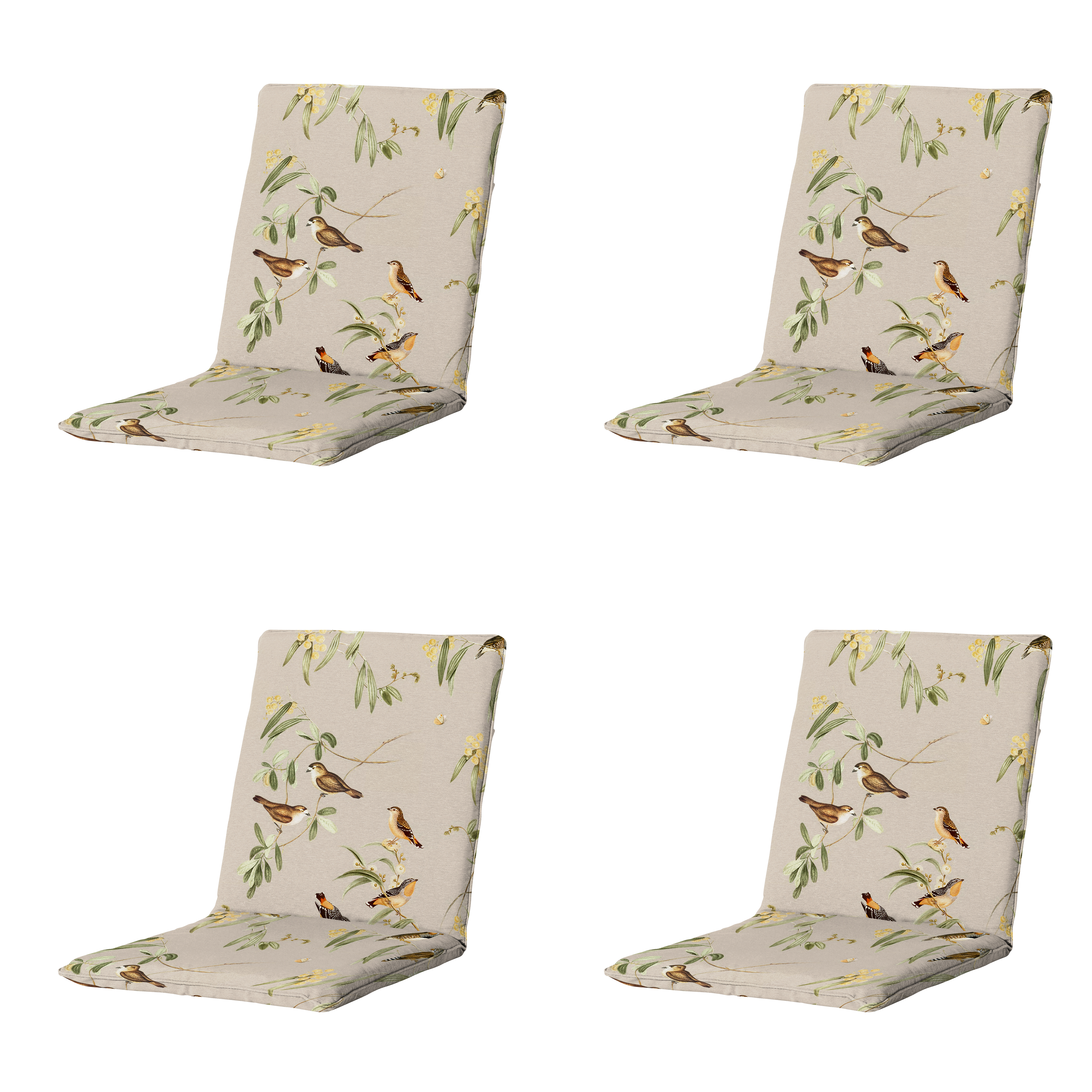 Madison stapelstoelkussen Aria - beige - 97x49x5cm - set van 4