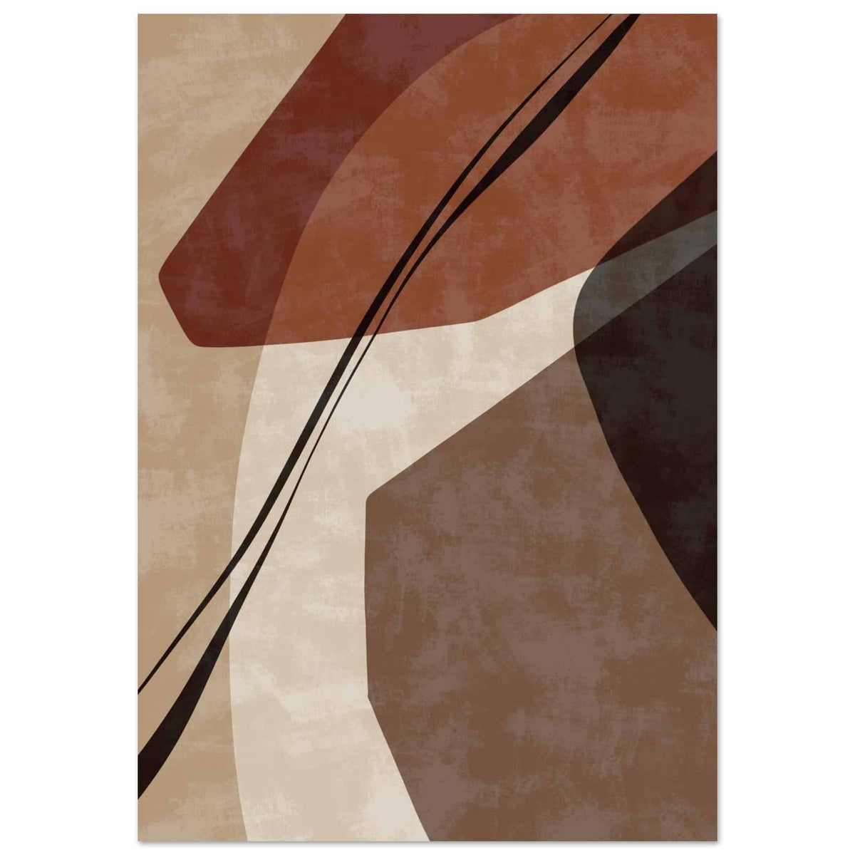 Artfulprints Poster Boho – Desert mix  - 70x100 cm - Bruin