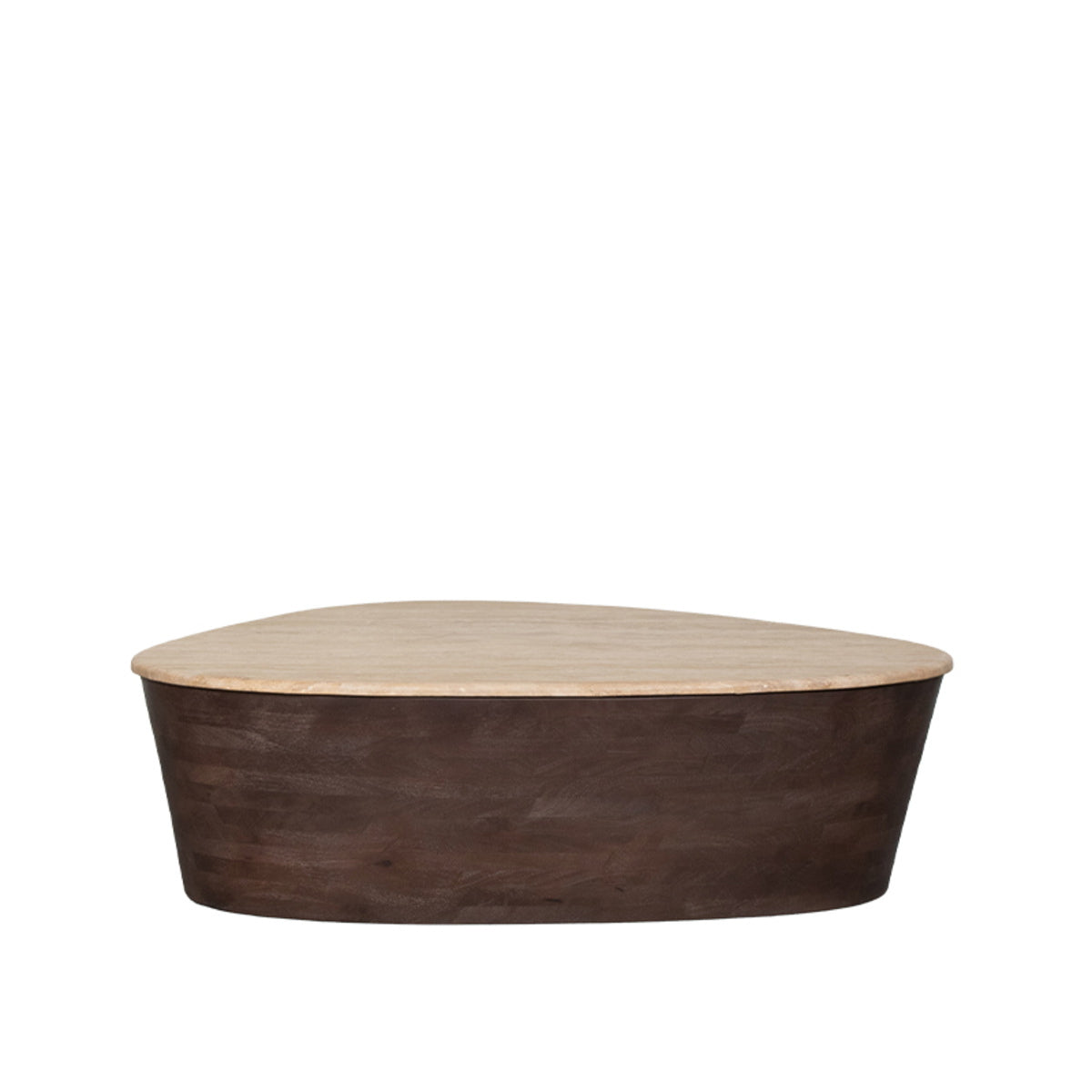 LABEL51 Salontafel Ravi - Travertin/Hout - 110x80x32cm