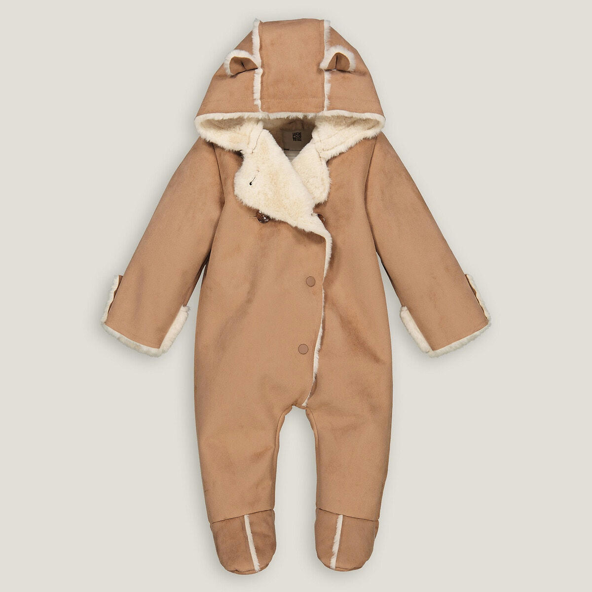 Combipilote à capuche effet peau lainée
