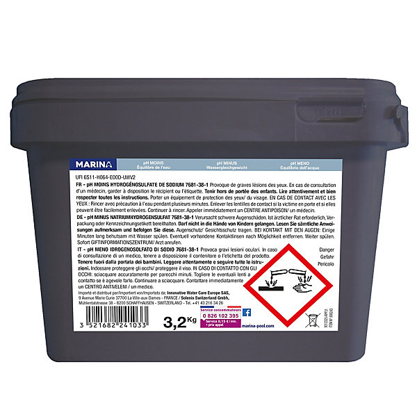 Galets pour Ph moins pour piscine et spa Marina 3,2kg
