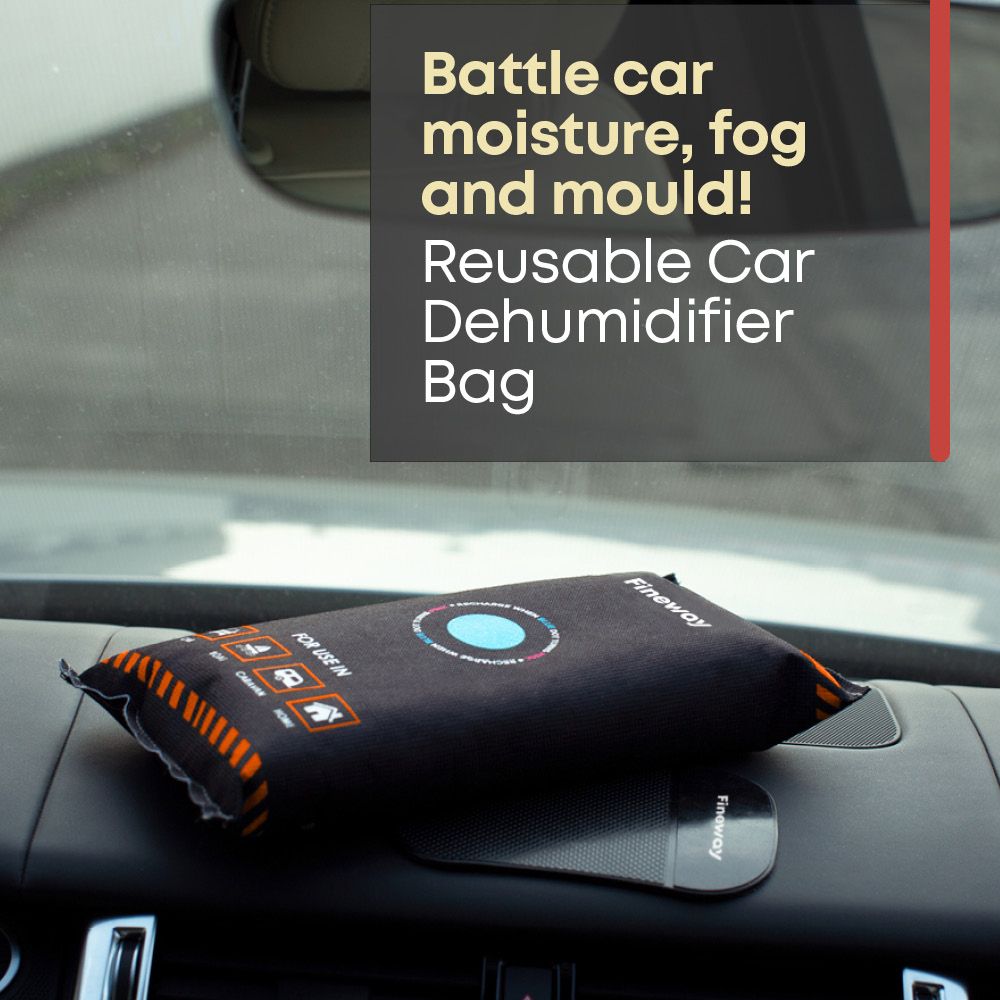 LIVIVO 1kg Reusable Car Dehumidifier Bags 2X Moisture Absorbers