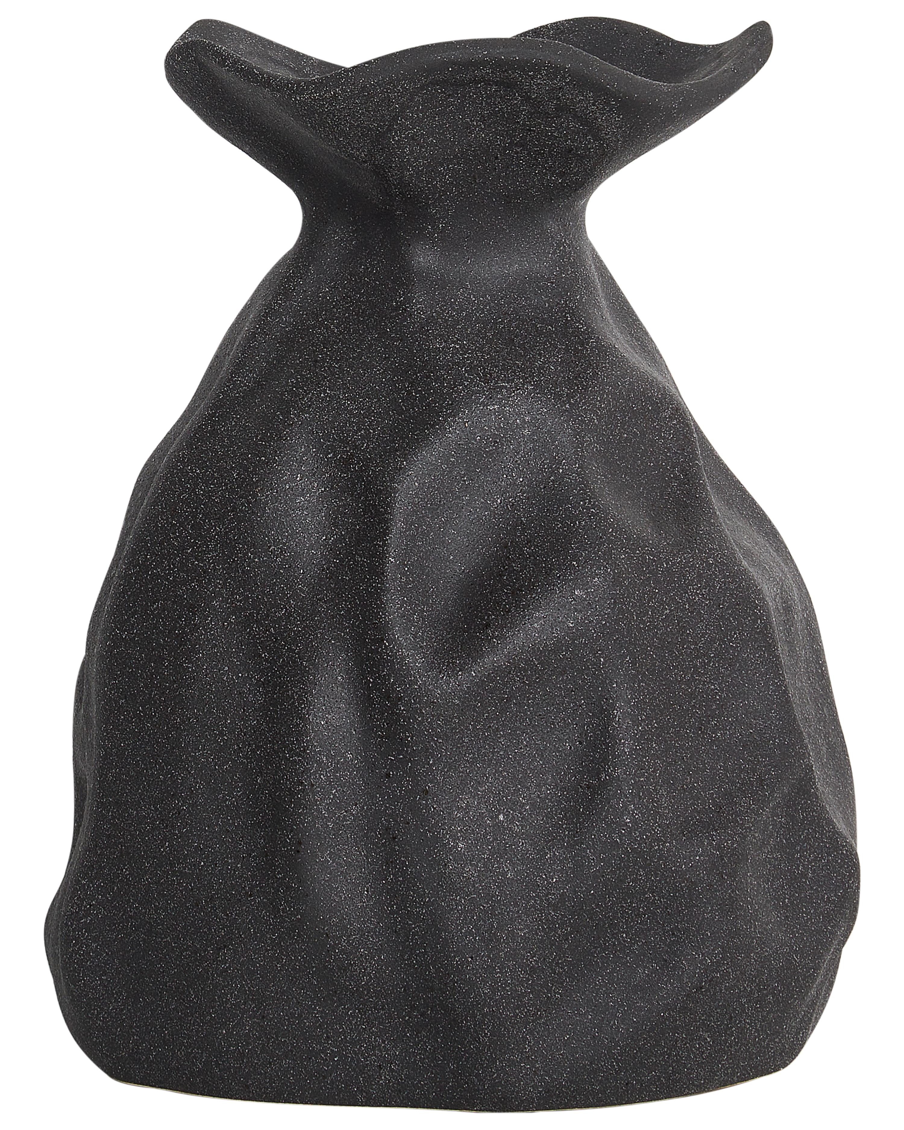 Flower Vase COONTAIL Stoneware 31 cm Black