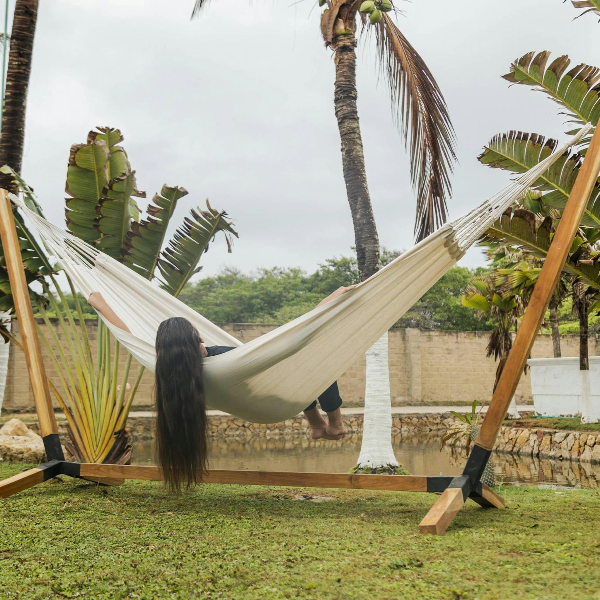 MEDELLIN 220 - Toile de hamac écru, 220x140cm 100% polycoton