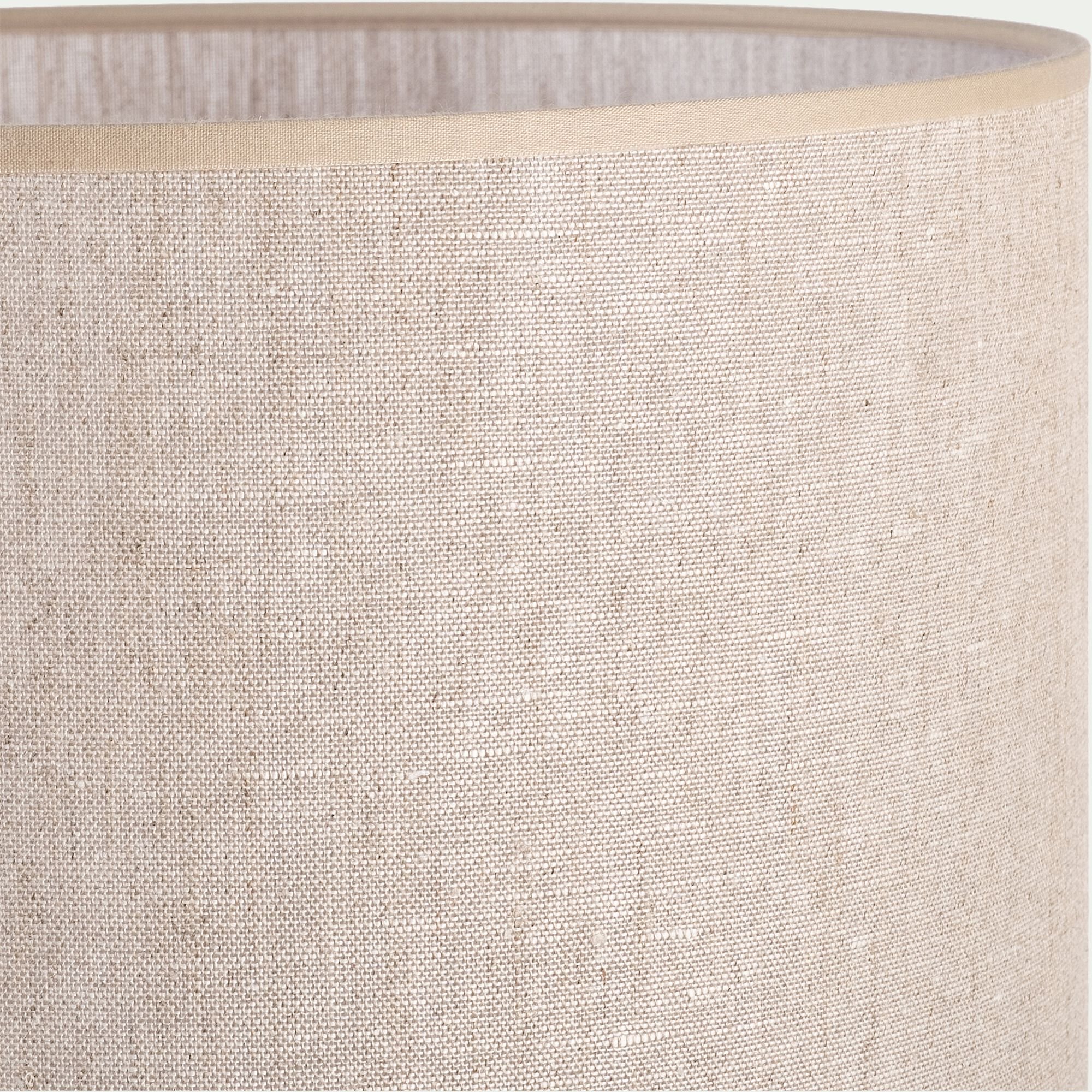 ARLES - Abat-jour cylindrique en lin D32cm - gris clair