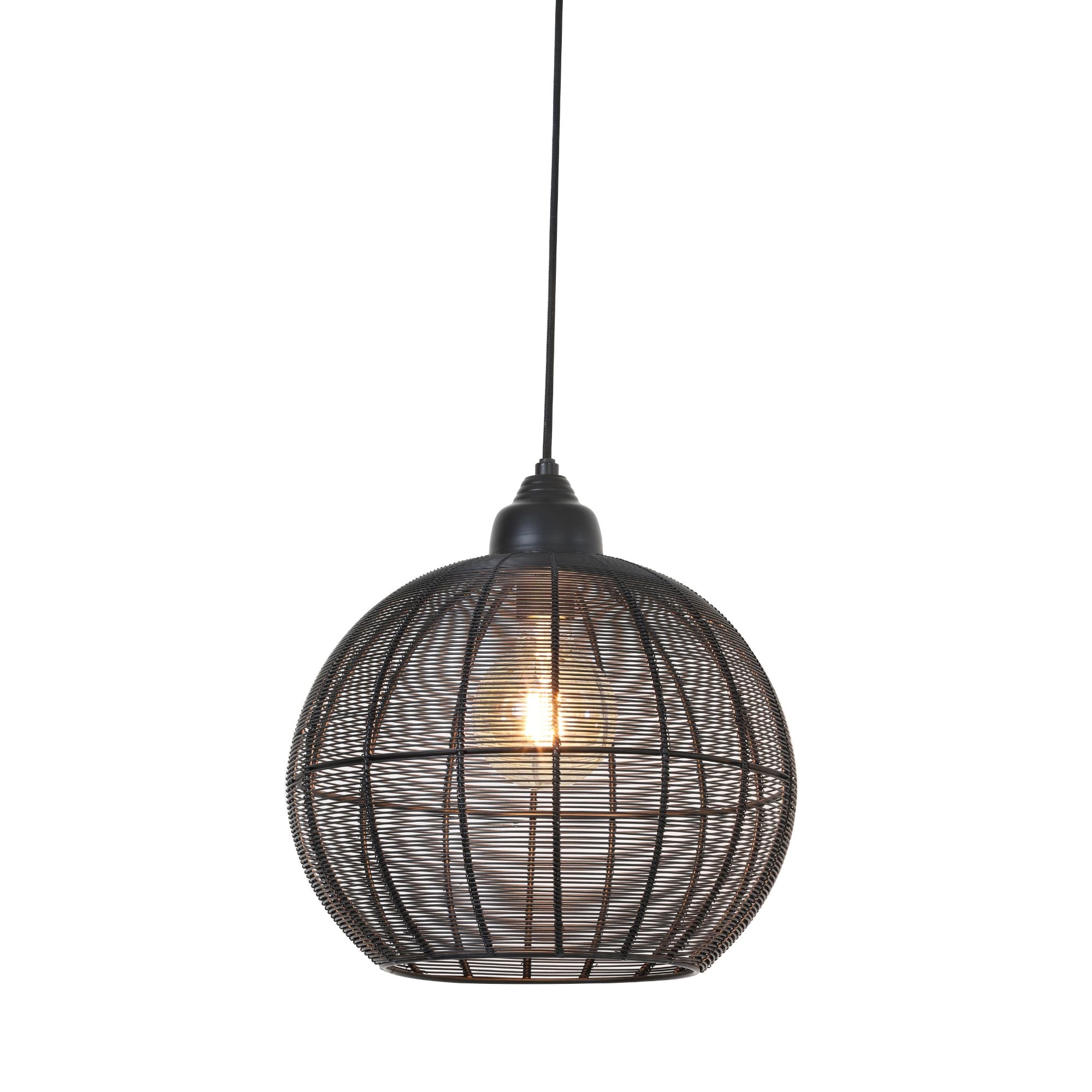 Light & Living hanglamp Milla - zwart - Ø32cm