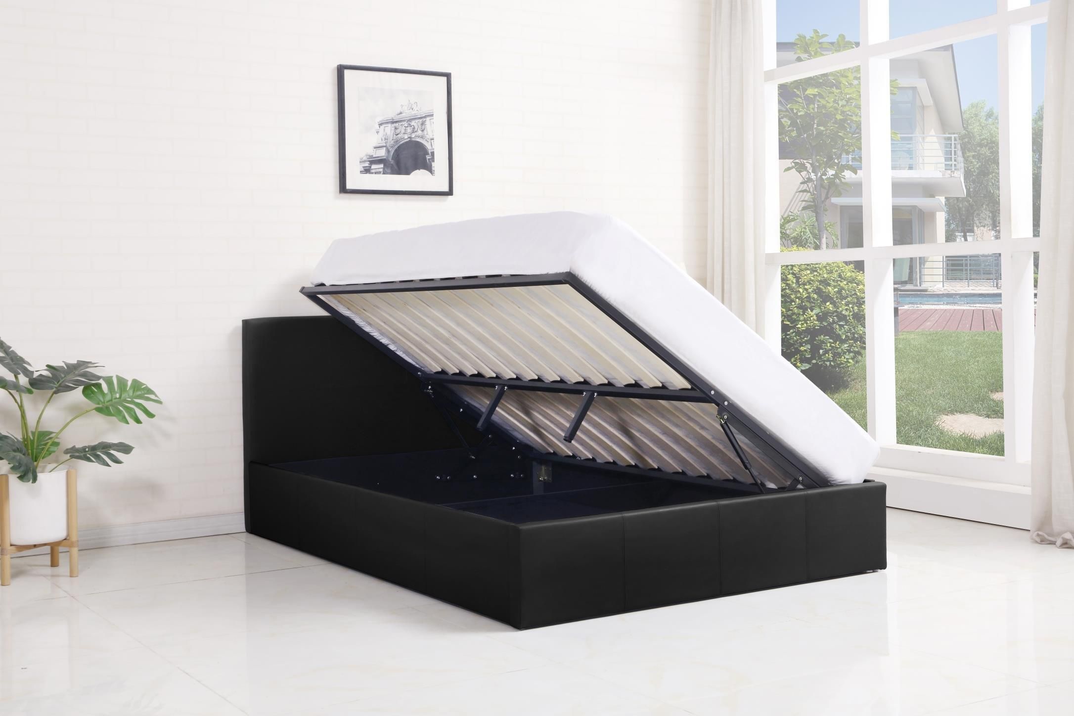 KOSY KOALA OTTOMAN STORAGE LEATHER BED SIDE LIFT SINGLE BED