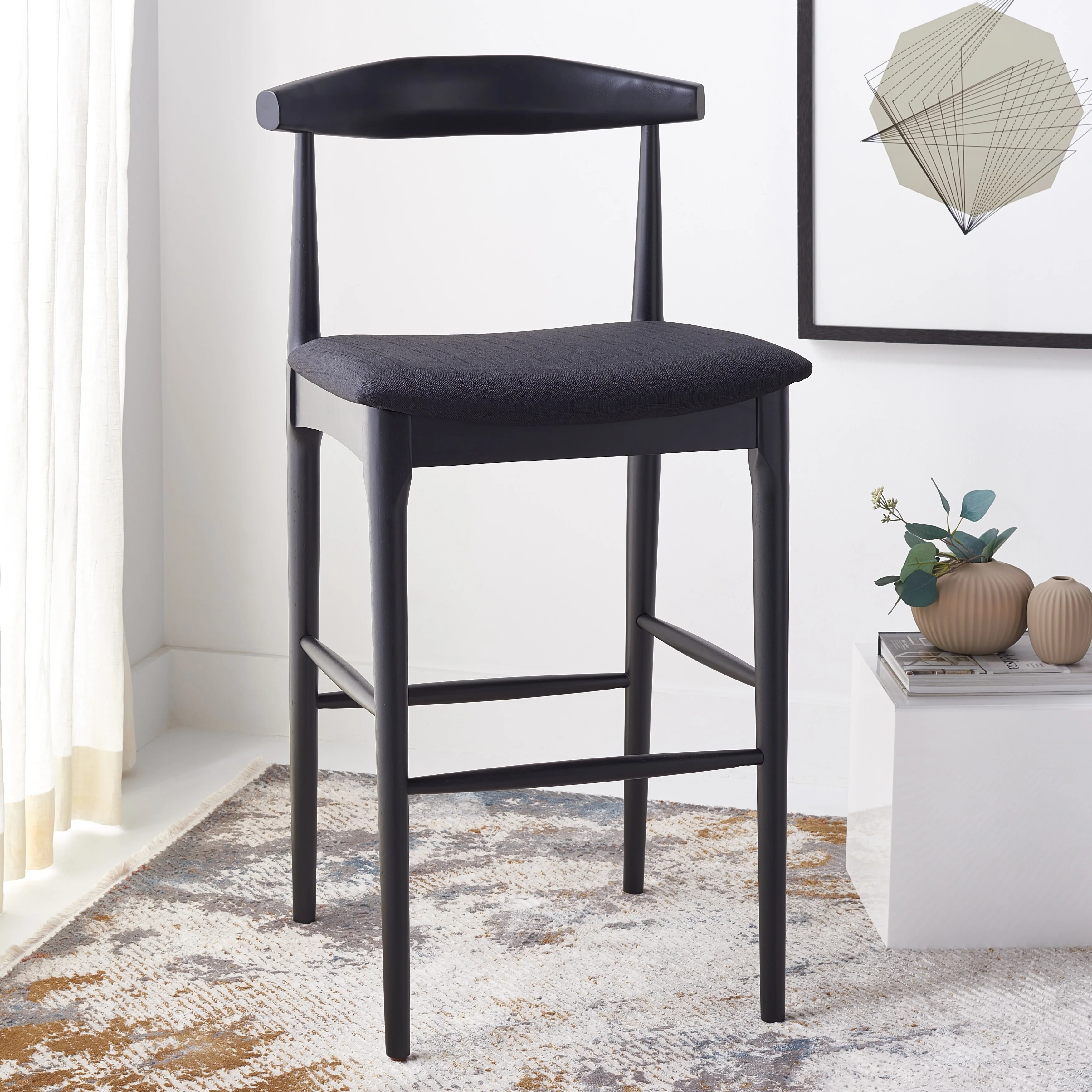 SAFAVIEH Miranda Retro 30-inch Bar Stool - 22 In. W x 21 In. D x 42 In. H - 22Wx21Dx42H