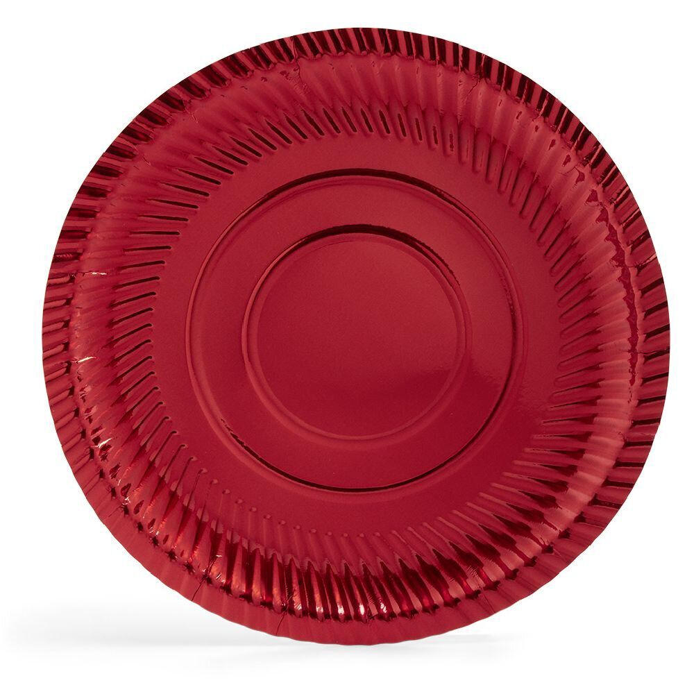 Plateau présentation carton rouge métallisé x3