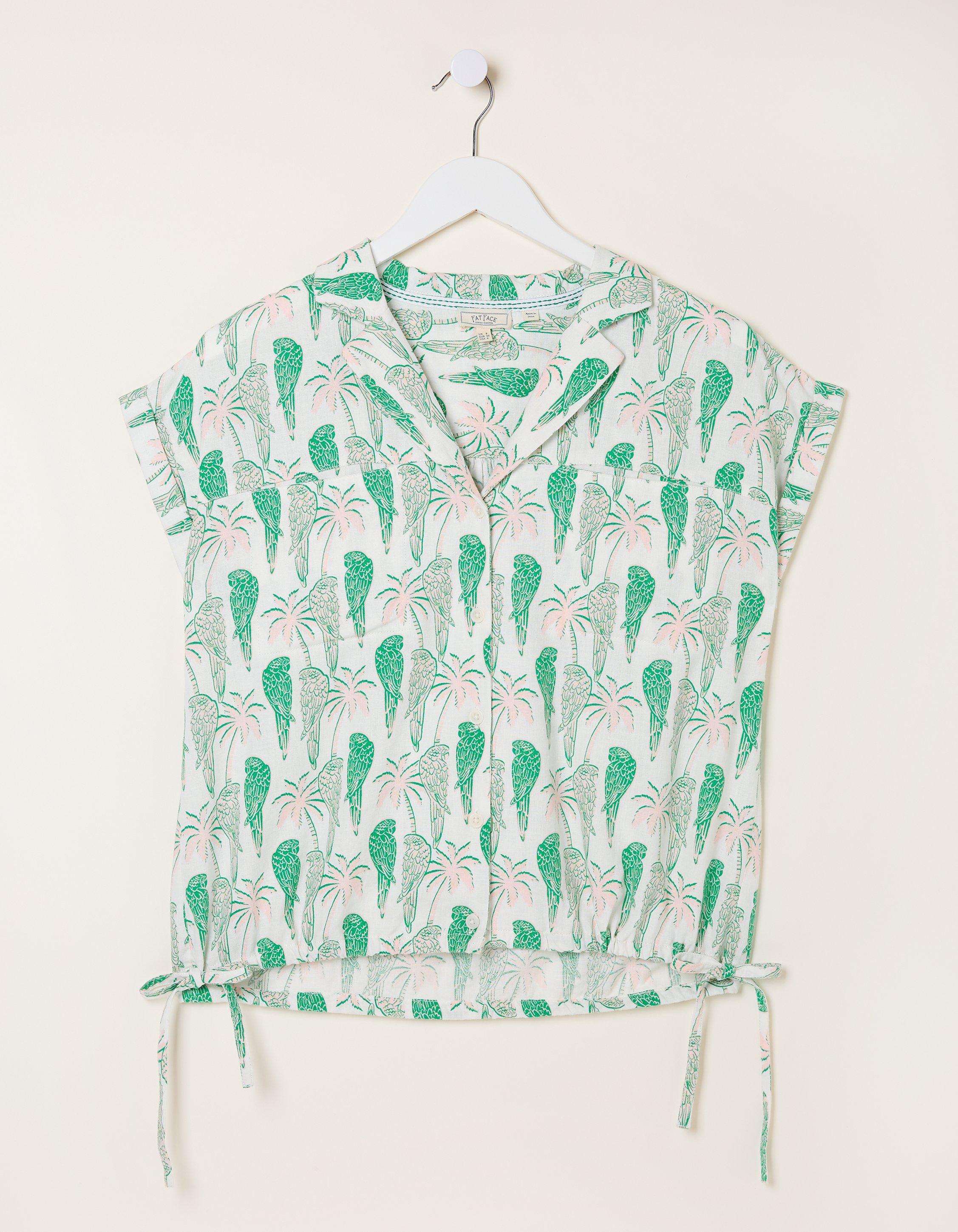 Val Parrot Linen Blend Shirt