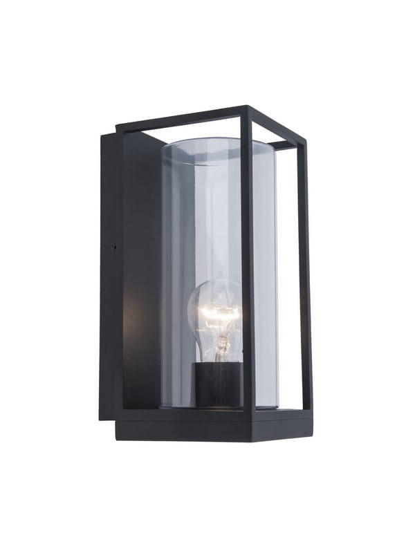Kinkiet zewnętrzny czarno-biały FLAIR 1xE27x40W IP44 Lutec