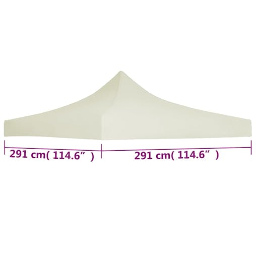 NNEVL Party Tent Roof 3x3 m Cream