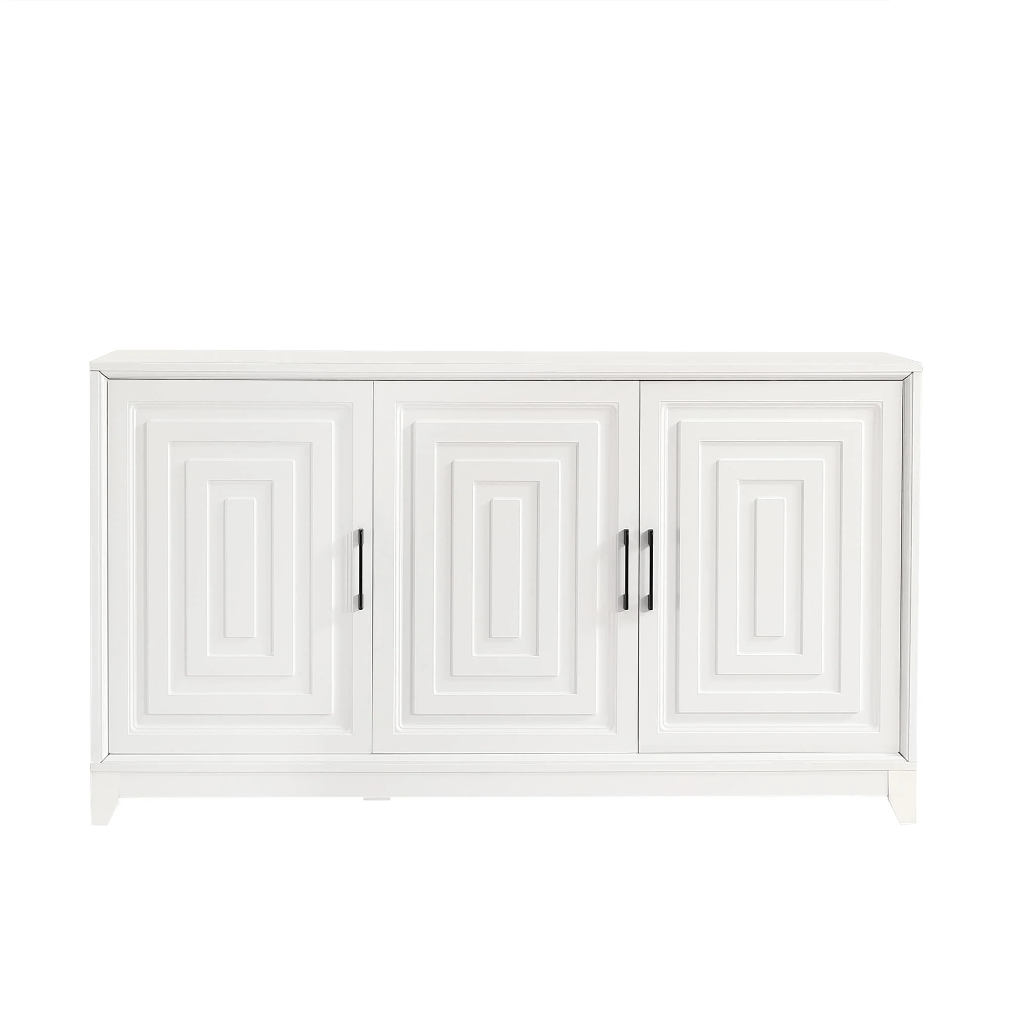 TV Stand for TVs up to 65 Inches with Solid Wood Legs - 59.1 D x 17.9 W x 33.1 H