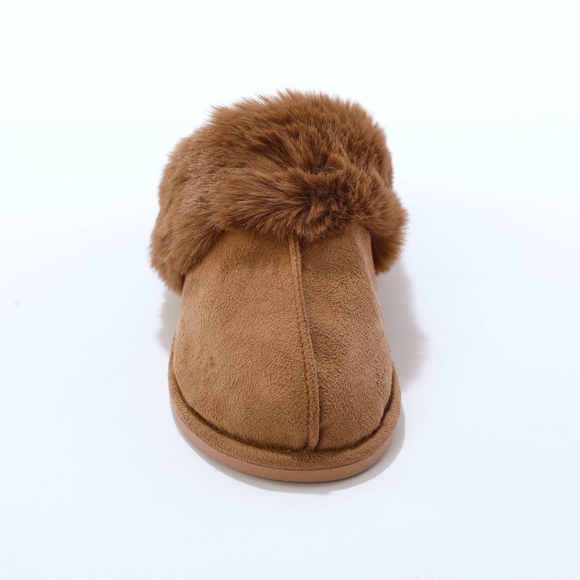 Chaussons mules col fourré