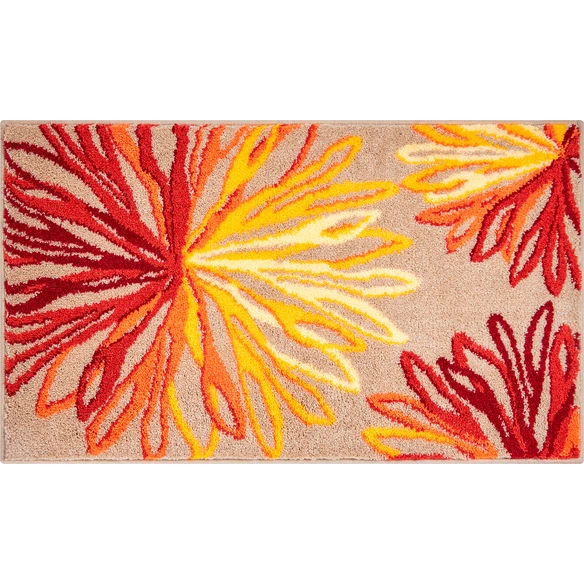 Badematte »Art«, BxL: 60 x 100 cm, orange, aus 100% Polyacryl