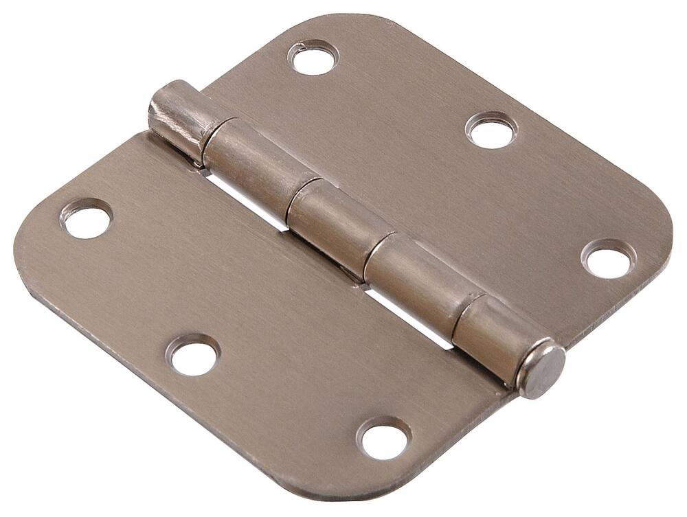 Hillman Round Residential Door Hinge, For Residential Doors, Removable Pin, 3-1/2-in, Assorted Finishes